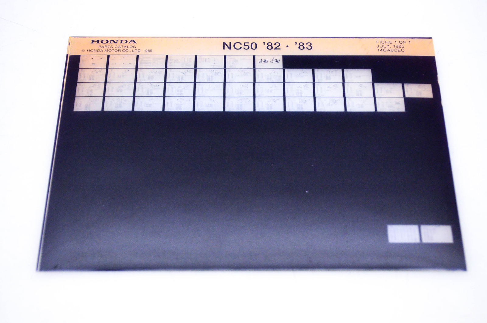 OEM Honda N C50 1985/July '82 - '83 Parts Catalog Microfiche