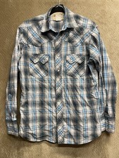 Vintage Wrangler Pearl Snap Multi Color Men Western Shimmer Shirt Plaid Large