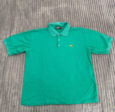 VTG Masters Collection Golf Polo Mens XL Green 60s Two-Ply Mercerized Augusta