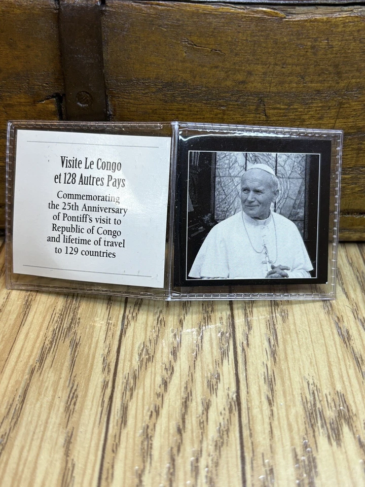 2004 Democratic Republic Of Congo 1 franc Pope John Paul II 1978 African Lion - Image 3 of 4