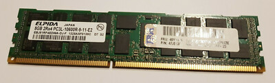 1x 8GB ELPIDA 2Rx4 PC3L-10600R registered ECC IBM 49Y1415 EBJ81RF4EDWA-DJ-F
