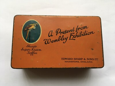 C1924-25 EDWARD SHARP&SONS LTD EIN GESCHENK AUS DER WEMBLEY-AUSSTELLUNG TOFFEE-DOSE