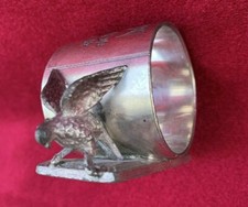 Antique Silver Plated Napkin Ring Birds Eagles Meriden 146 Monogram