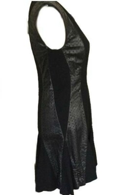CATHERINE MALANDRINO LEATHER PANELED DRESS | eBay