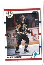 1990-91 Score Hockey NHL Randy Hillier #76 Pittsburgh Penguins Trading Card+