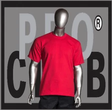 Big and Tall T Shirts Plain Men PRO CLUB HEAVYWEIGHT ProClub Red Tee Shirt 