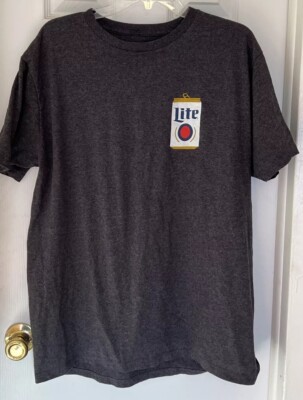 Millet Light Beer T-Shirt Mens Size X-Large Dark Gray Short Sleeve