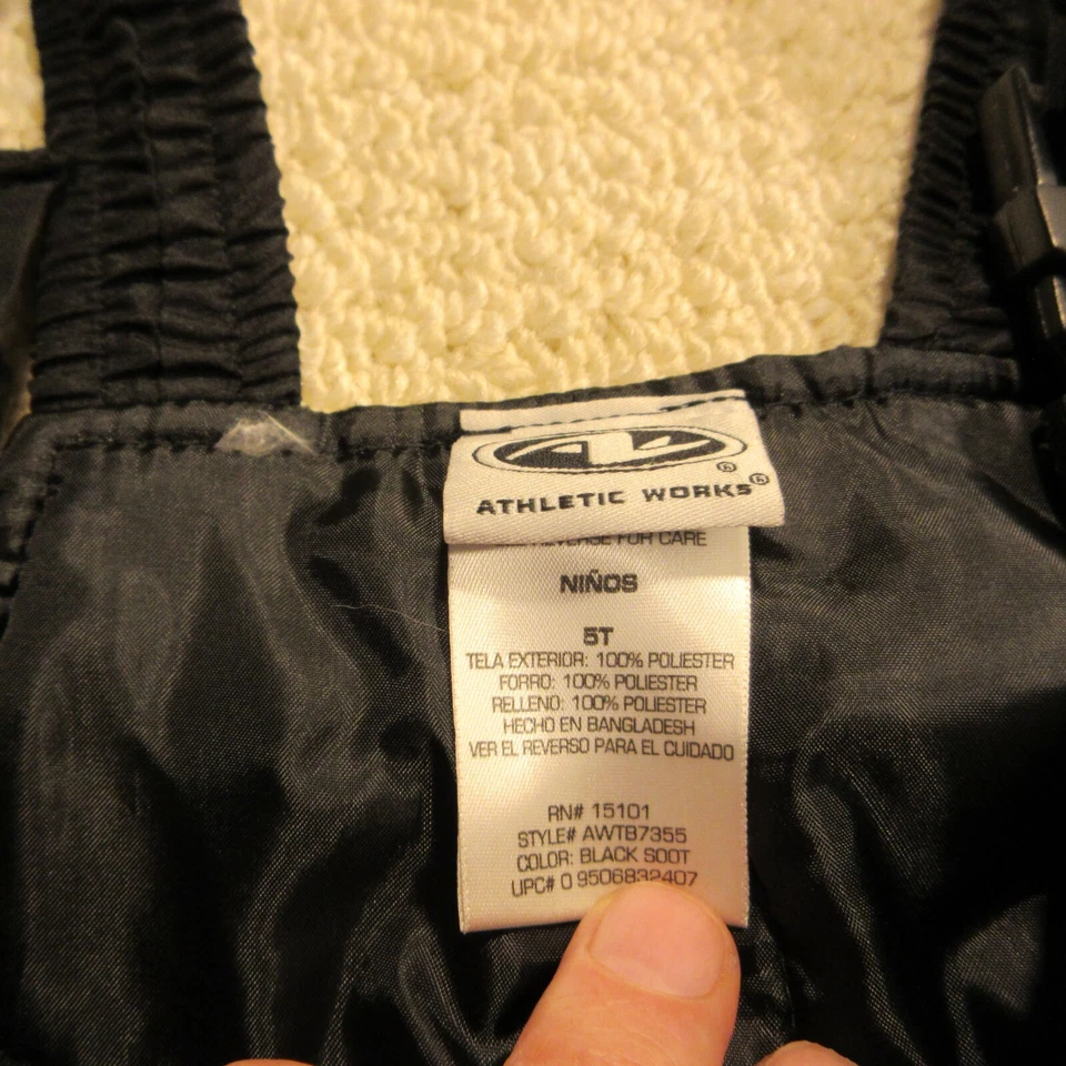 Baberos de invierno Athletic Works talla 5T niños O-1028-3-1 Foto 3 de 4