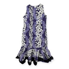 Vintage Island Style Muumuu Dress Womens Large Hawaiian Floral Maxi Rare 1970  s