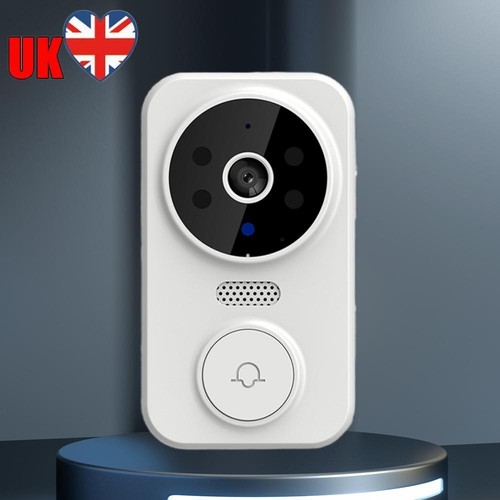 WiFi Wireless Video Doorbell with Chime 2-Way Audio Night Vision(White)