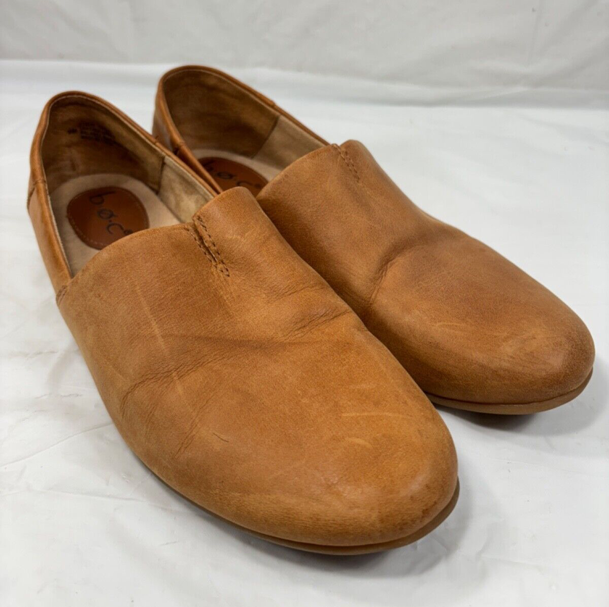 B.O.C. Born Creations Suree Tan Leather Flat Loafers Women's Size 9