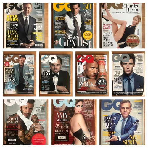 British GQ Magazine. VGC. 2010 to 2020 Editions.