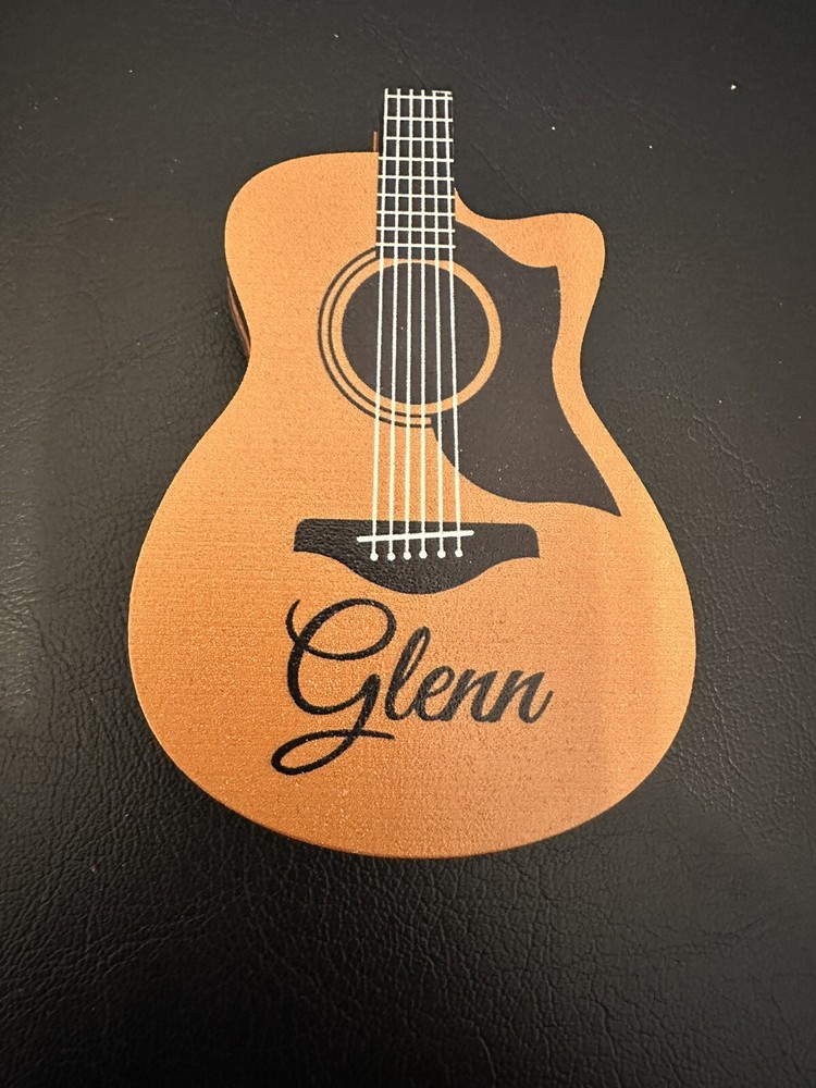 Custom GLENN Name Guitar Pick Set in Case