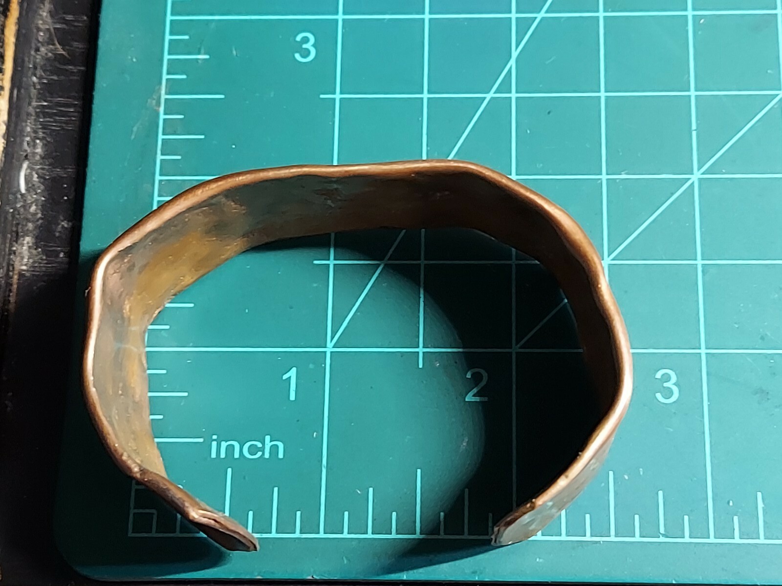 Handcrafted Hammered Copper Pipe Cuff Bracelet - image 10