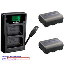 Kastar Battery LZD2 Charger for Sony NP-FM50 BC-VM50  Sony DSLR-A100 HDR-UX1