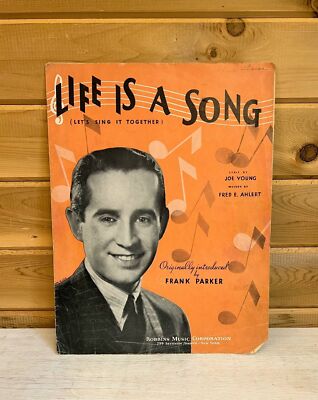 Life Is A Song Antique Sheet Music Joe Young 1935 Vintage