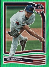2024 Panini Stars & Stripes USA Baseball #119 Zach Strickland Green
