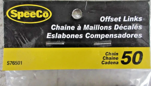 4 piezas Speeco #50 Calidad - 5/8" Repuesto Cadena Rodillo Desplazado Eslabón S76501 - Imagen 5 de 6
