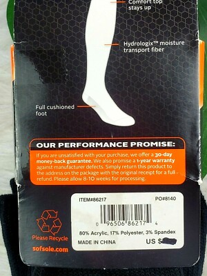 Sof Sole Endzone Football Socks 2 Pack Black Size 10-12.5 | eBay