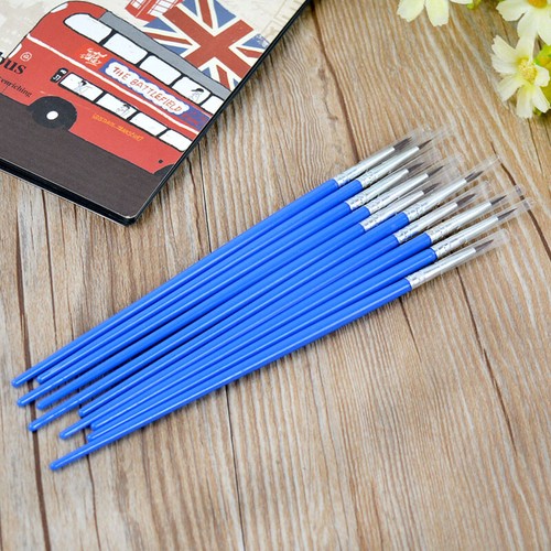 1 / 10 Pcs Nylon Nail Art Tips Liner Painting Blue Drawing Brush Pen Kit Tools - Picture 5 of 10