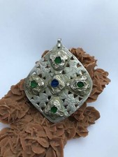 ancienne vieux FOULET KHAMSA Maroc ethniques bijoux or argent sterling argent