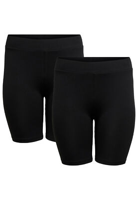 ONLY CARMAKOMA Damen Leggings 2-er Stück Pack Shorts Hose Übergrößen NEU