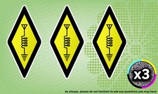 x3 INTERNATIONAL HAM RADIO SYMBOL Vinyl Sticker decal car window laptop custom