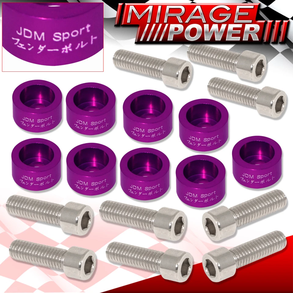 For Acura K-Series Purple JDMsport Header Cap M6 Fender Valve Cover Washers Kit - Imagem 3 de 4