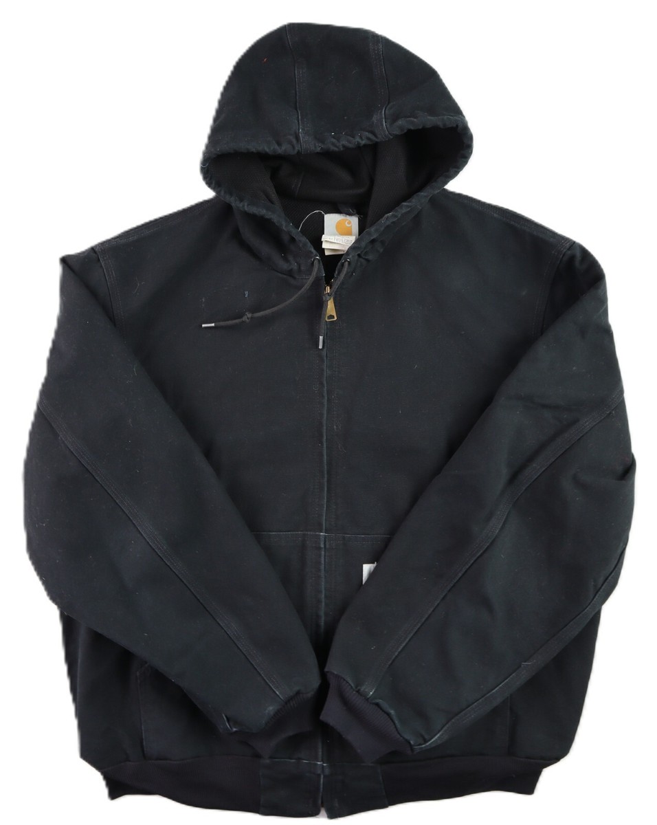 VTG Y2K CARHARTT J131 Mens XL Black Washed Duck Thermal