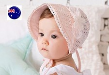 NEW Baby Girls Kids Children Bonnet Lace Cotton Beanie Princess Cap Sun hat G204
