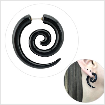 Gothic Spirale Horn Ohrringe Edelstahl