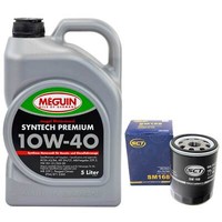 MotoröL Set 10W-40 Meguin 5 Liter + ÖLfilter SM 168 FüR Fiat Lancia Dedra SW