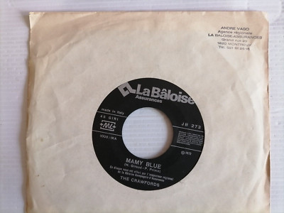 THE CRAWFORDS: Mamy Blue 7'' 45T 1972 Promo Schweiz LA BALOISE Versicherungen JB 273