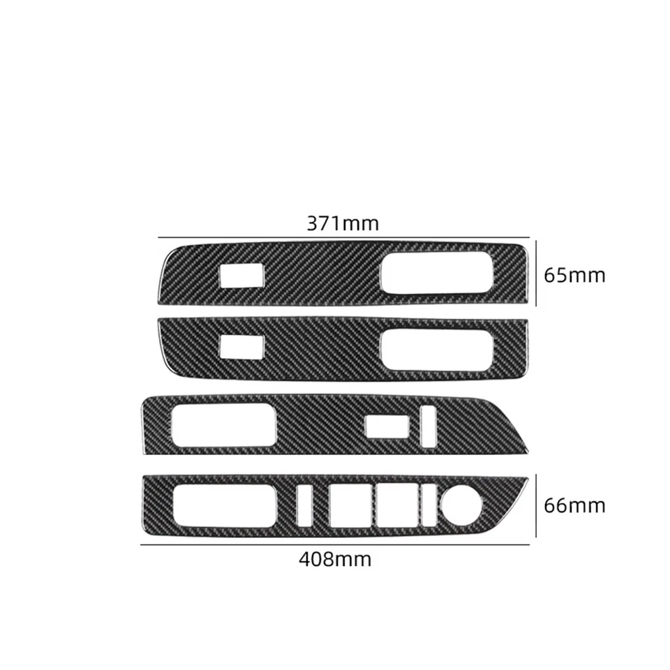 Cubierta de control de ventana interior de fibra de carbono para Lincoln Navigator 2007-2014 Foto 3 de 4