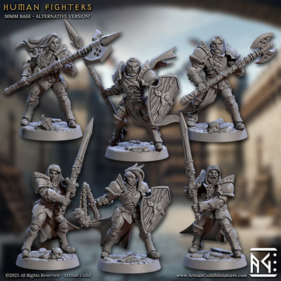 Artisan Guild - Human Fighters (Tabletop & Rollenspiel Resin Miniaturen)