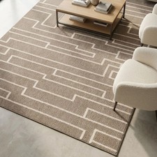 Beige Camber Track Sand Contemporary Rug 160x230cm Livingroom Asiatic M&S RRP510