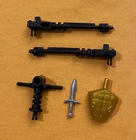 vintage G.I. GI JOE gijoe SERPENTOR DAGGER + AIR CHARIOT PARTS LOT #3 free ship