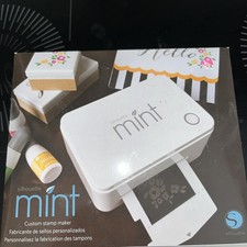 Silhouette Mint Custom Stamp Maker Complete Kit Crafters 50 Free Designs NIB 