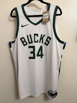 Milwaukee bucks Giannis Antetokounmpo Authentic Men's Nike White