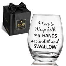 Wine Glass Bachelorette Gifts for Women, I Love to Wrap Both My Hands Around 