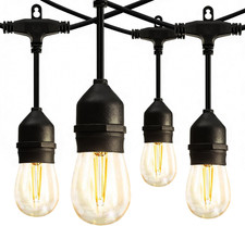 Outdoor String Lights 96 FT Commercial Grade Waterproof Patio Cafe Bistro LED