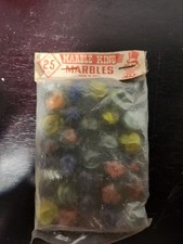 Vintage Marble King Glass Marbles 25 Count w/ Original Package