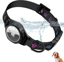Dog Collar with Airtag Holder, IP67 Waterproof Reflective Airtag Dog Collars for