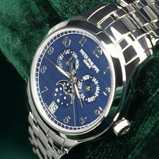 Patek Philippe Annual Calendar Moon Phase Blue Steel MINT FULL SET 4947/1A-001 13