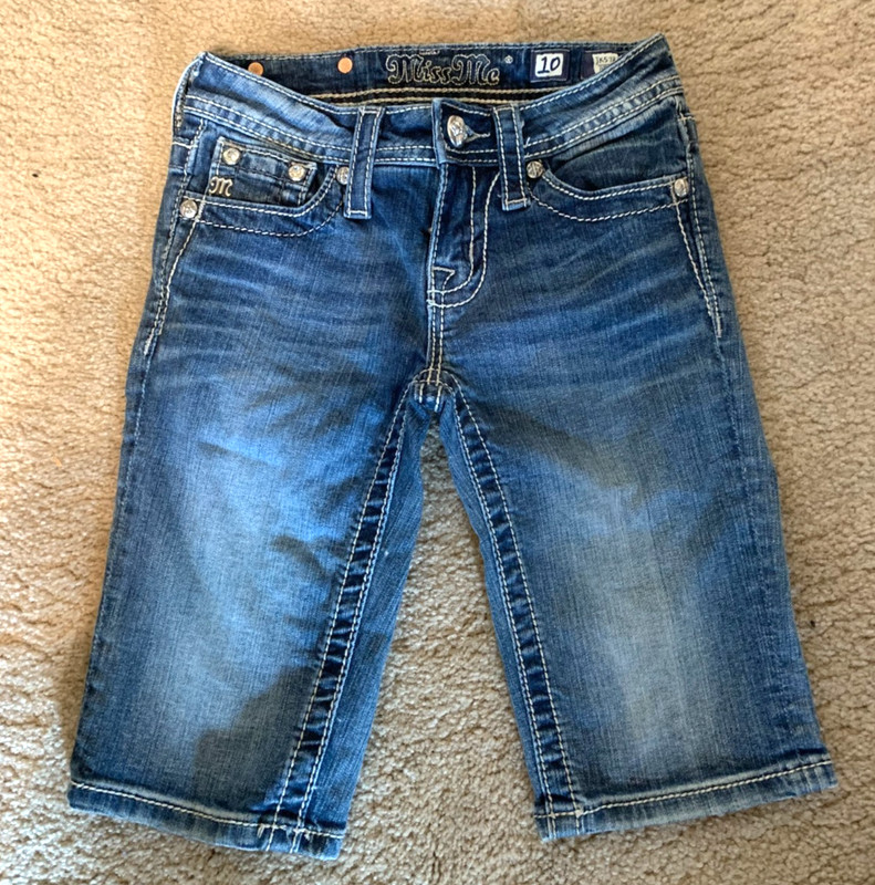 Girls MISS ME BERMUDA JEAN SHORTS Size 10