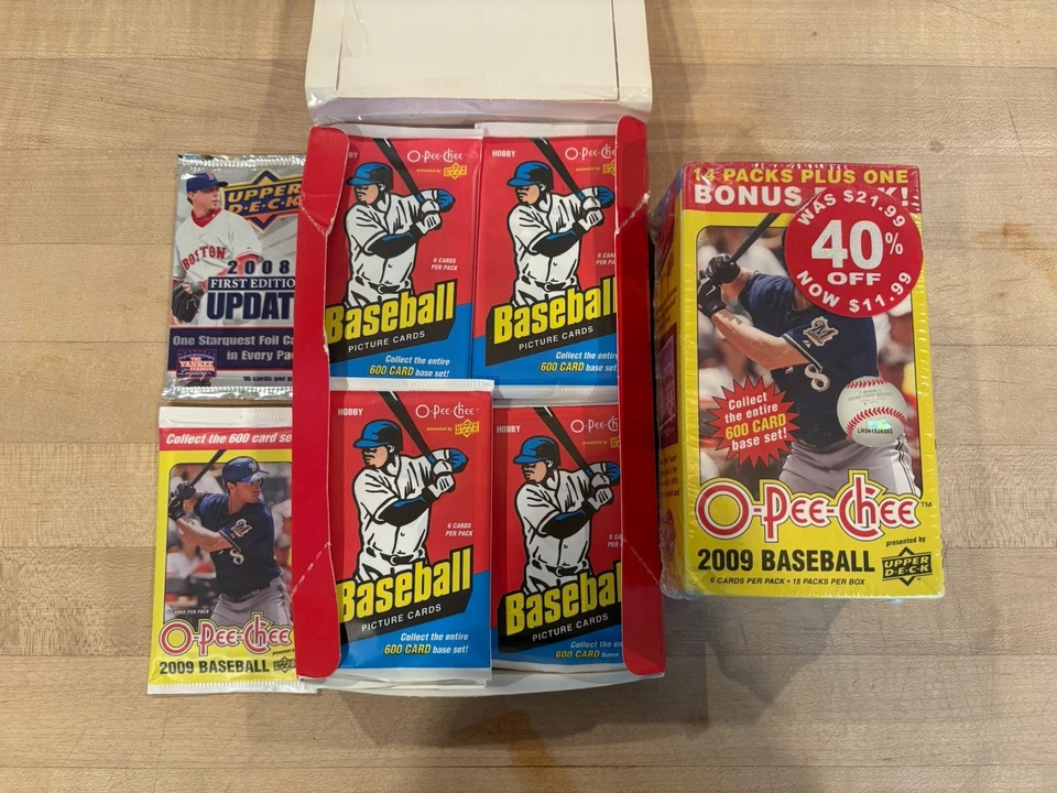 2009 O-Pee-Chee OPC Baseball Hobby Box With 34/36 Packs + Sealed Blaster Box - Image 2 of 2