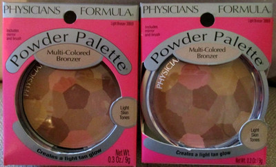 lot of 2 Physicians Formula Powder Palette Multi-Colored Light Bronzer 3869