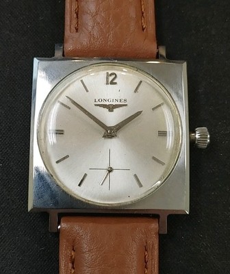 Vintage Longines Cushion Caliber 370 Watch With Silver Dial, Just Fully Serviced
