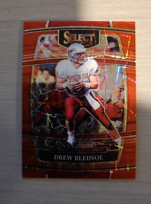 2022 Panini Select Draft Picks - Concourse Drew Bledsoe #70 Red Lazer Prizm