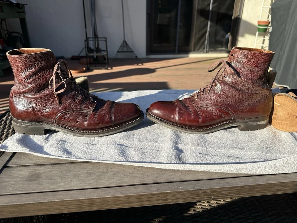 男式二战军官靴,俄罗斯苏格兰苏格兰谷物,猪皮? 分解。 — 第 2/4 张图片